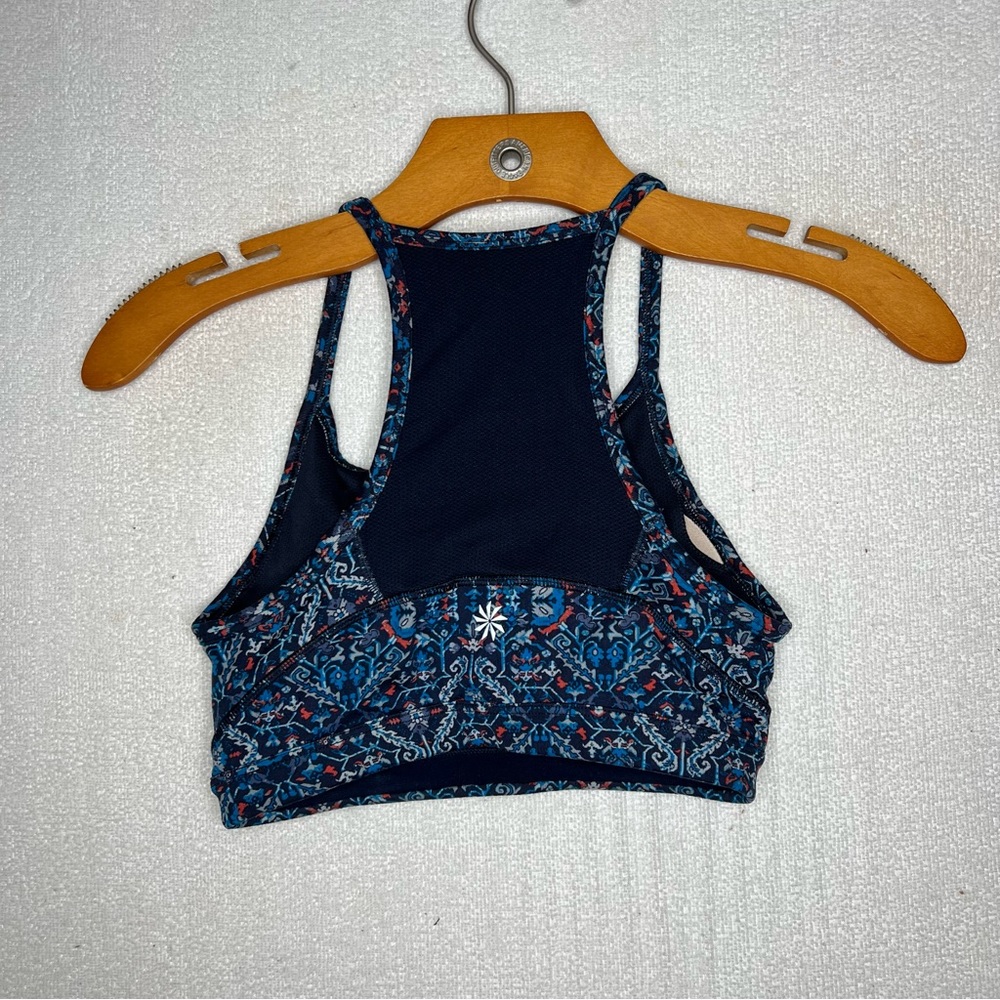 Athleta Blue Multi Patterned Racerback Sports Bra - Picture 6 of 7
